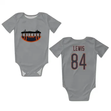 Chicago Bears Marcedes Lewis  Silver Newborn & Infant Bodysuit